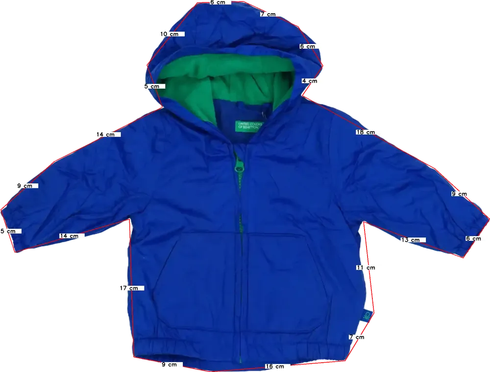 Kék Benetton Átmeneti kabát EU 62 / UK 0-3 hónap / US 0-3 hónap