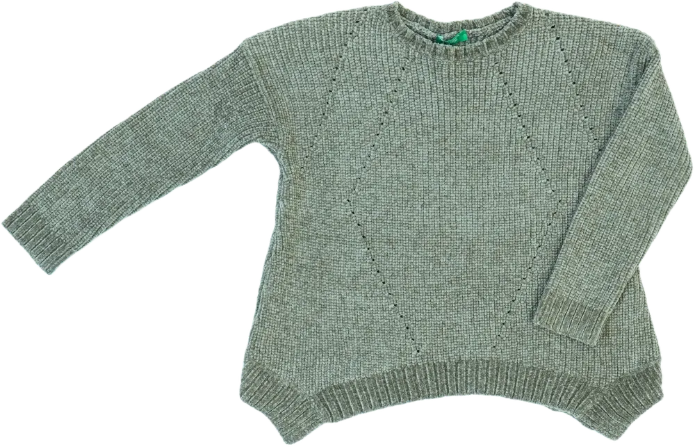 Zöld Benetton Kötött pulcsi EU 128 / UK 8 év / US 8 év/M