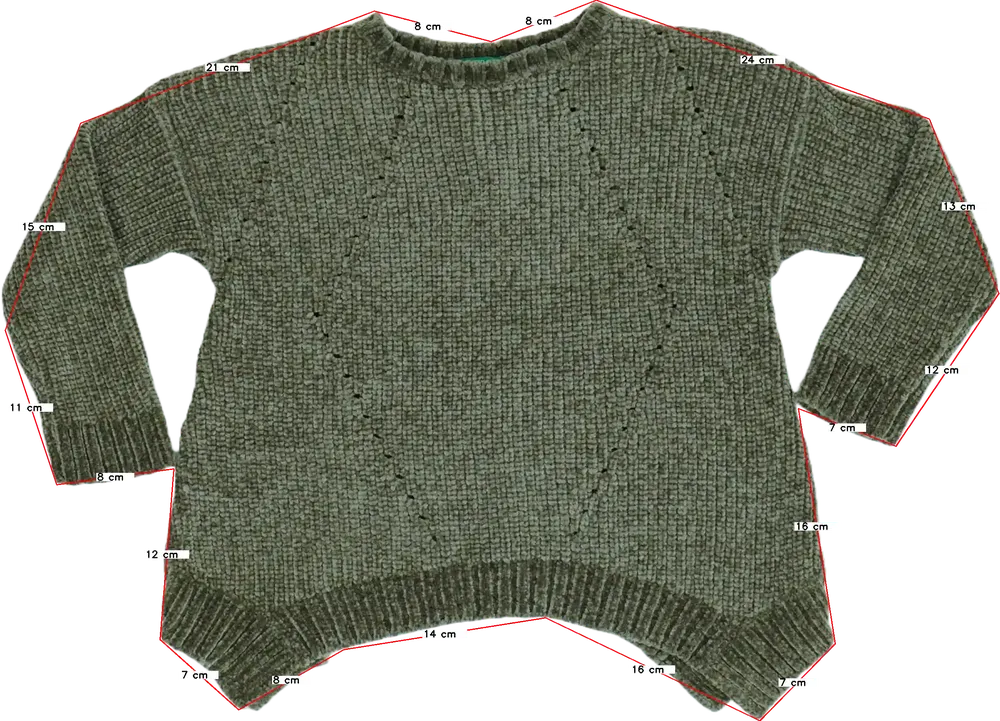 Zöld Benetton Kötött pulcsi EU 110 / UK 5 év / US 5 év/XS