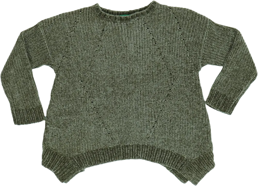 Zöld Benetton Kötött pulcsi EU 110 / UK 5 év / US 5 év/XS