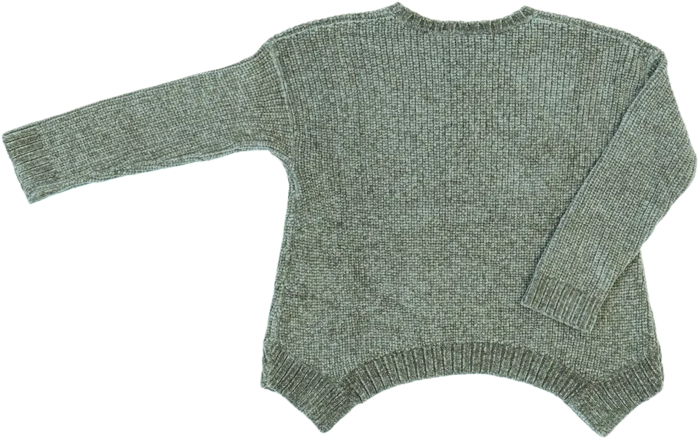 Zöld Benetton Kötött pulcsi EU 122 / UK 7 év / US 7 év/M