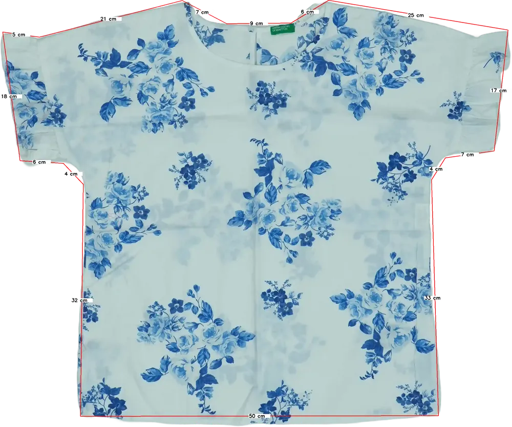 Fehér Benetton Blúz EU 164 / UK 14 év / US 14 év/XL