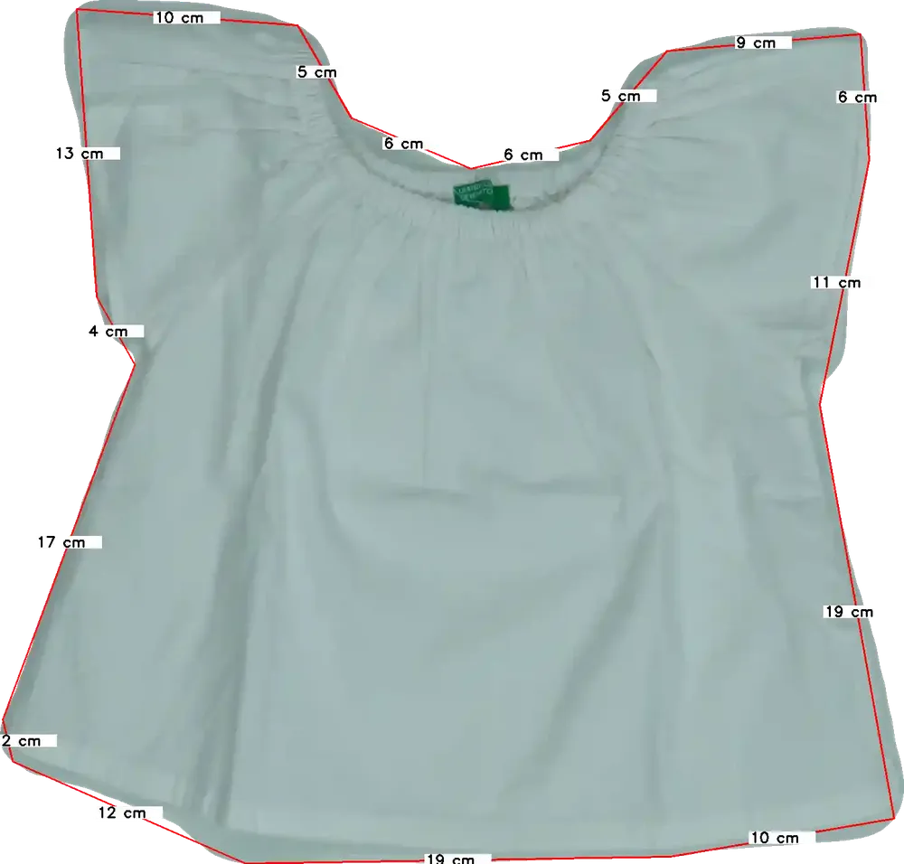 Fehér Benetton Blúz EU 86 / UK 12-18 hónap / US 18 hónap