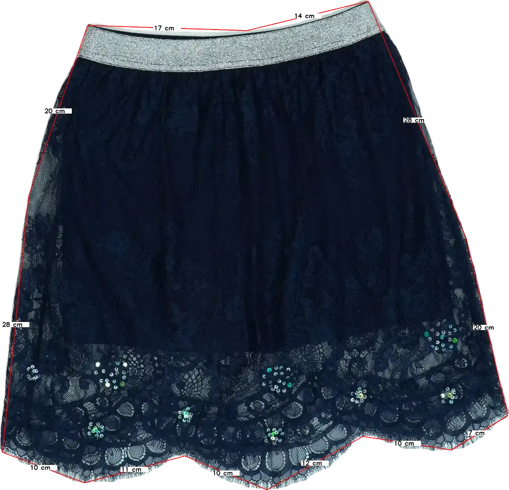 Kék Sisley Szoknya EU 128 / UK 8 év / US 8 év/M