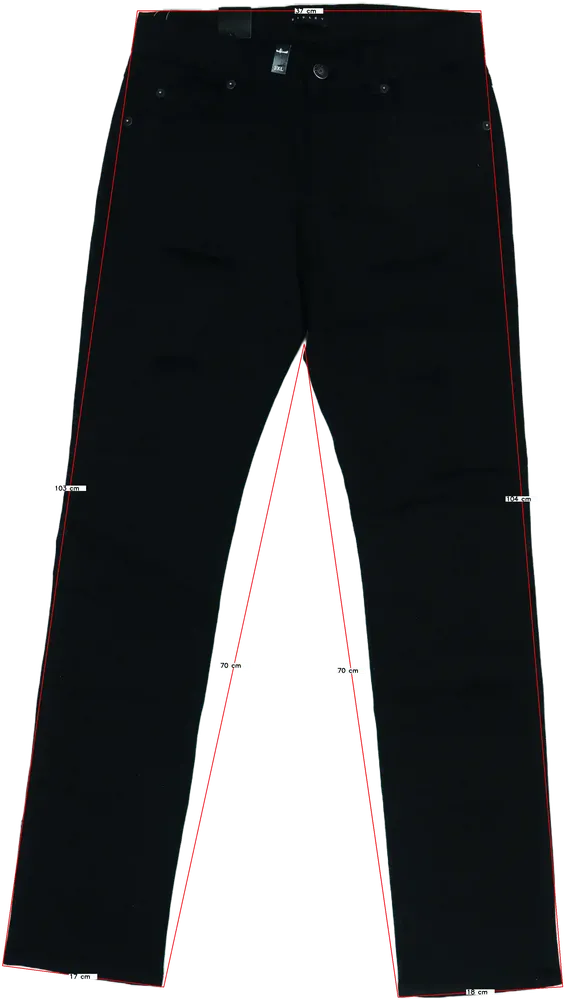 Fekete Sisley Farmernadrág EU 170 / UK 15 év / US XL