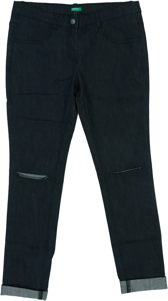 Fekete Benetton Farmernadrág EU 170 / UK 15 év / US XL