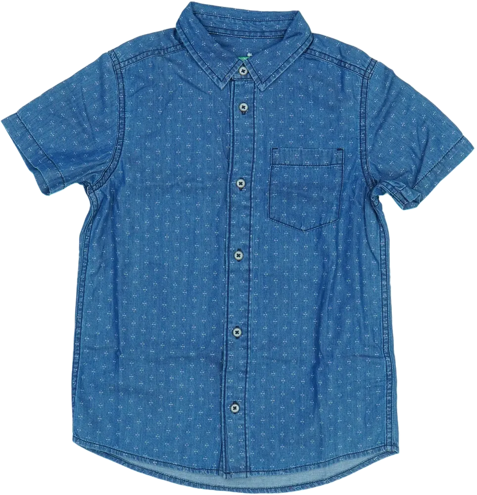 Kék Benetton Ing EU 134 / UK 9 év / US 9 év/L