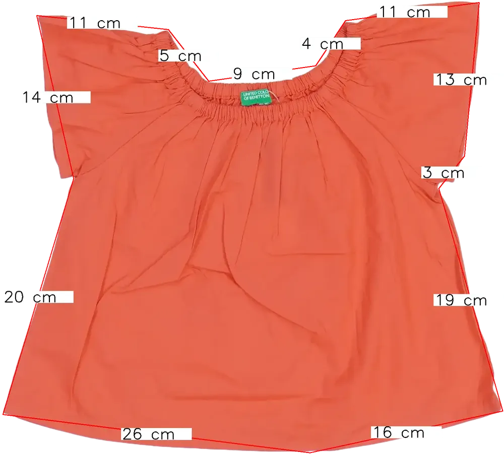 Piros Benetton Blúz EU 92 / UK 2 év / US 2T