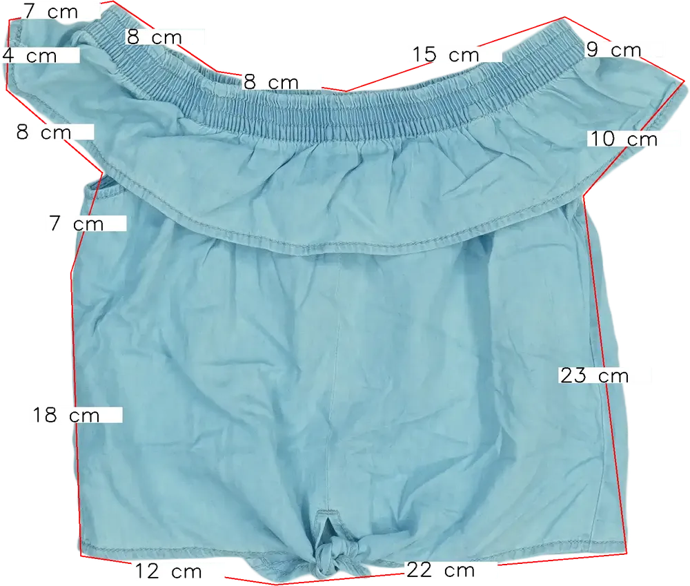 Kék Benetton Blúz EU 128 / UK 8 év / US 8 év/M