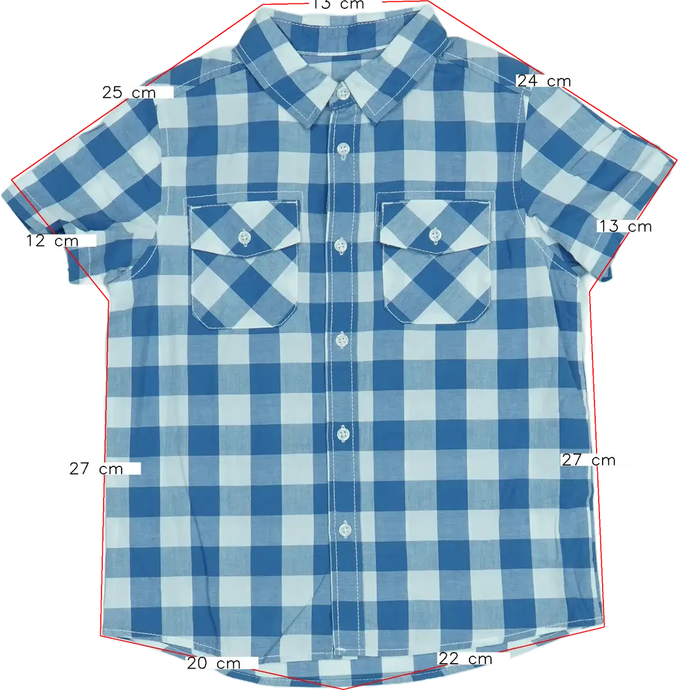 Kék Benetton Ing EU 122 / UK 7 év / US 7 év/M