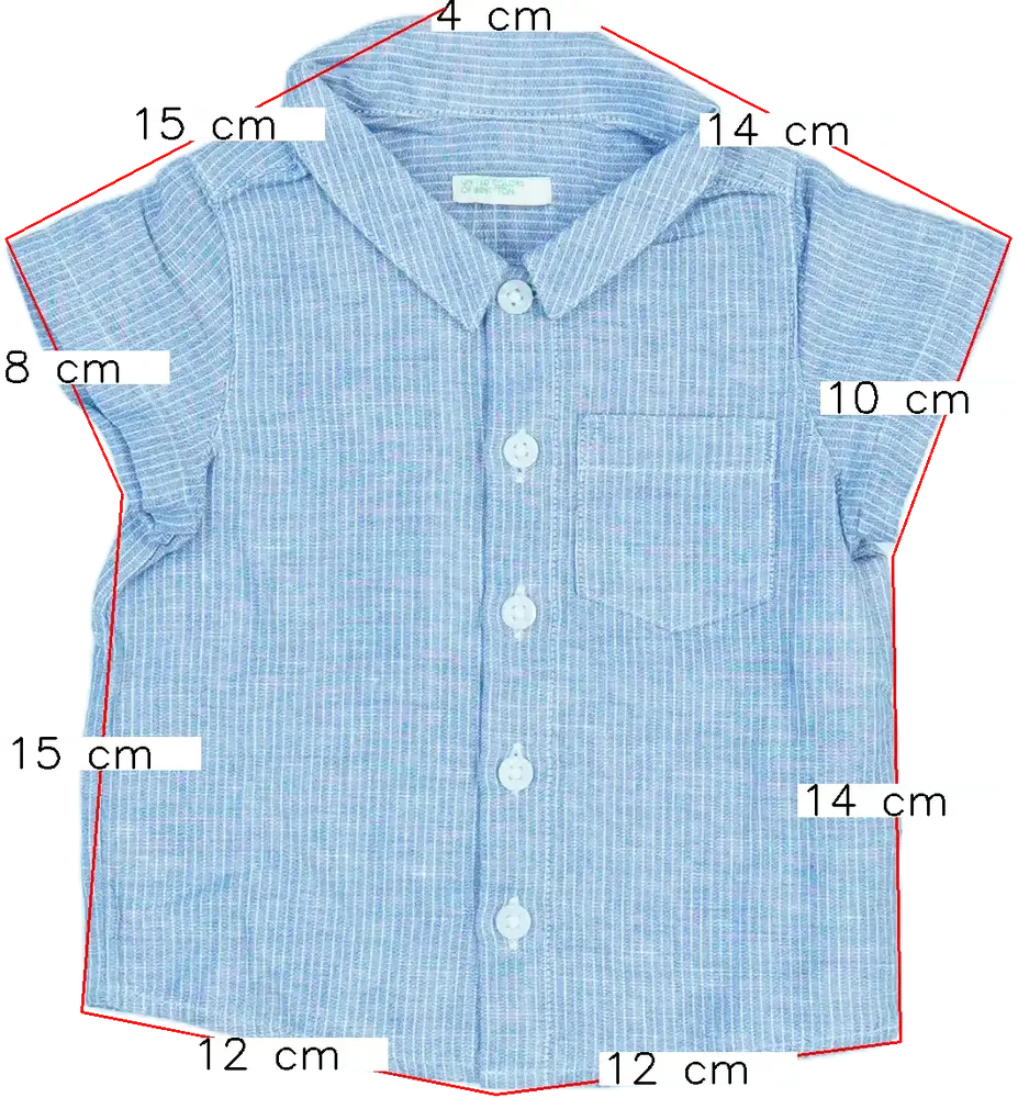 Többszínű Benetton Ing EU 56 / UK Újszülött / US Újszülött