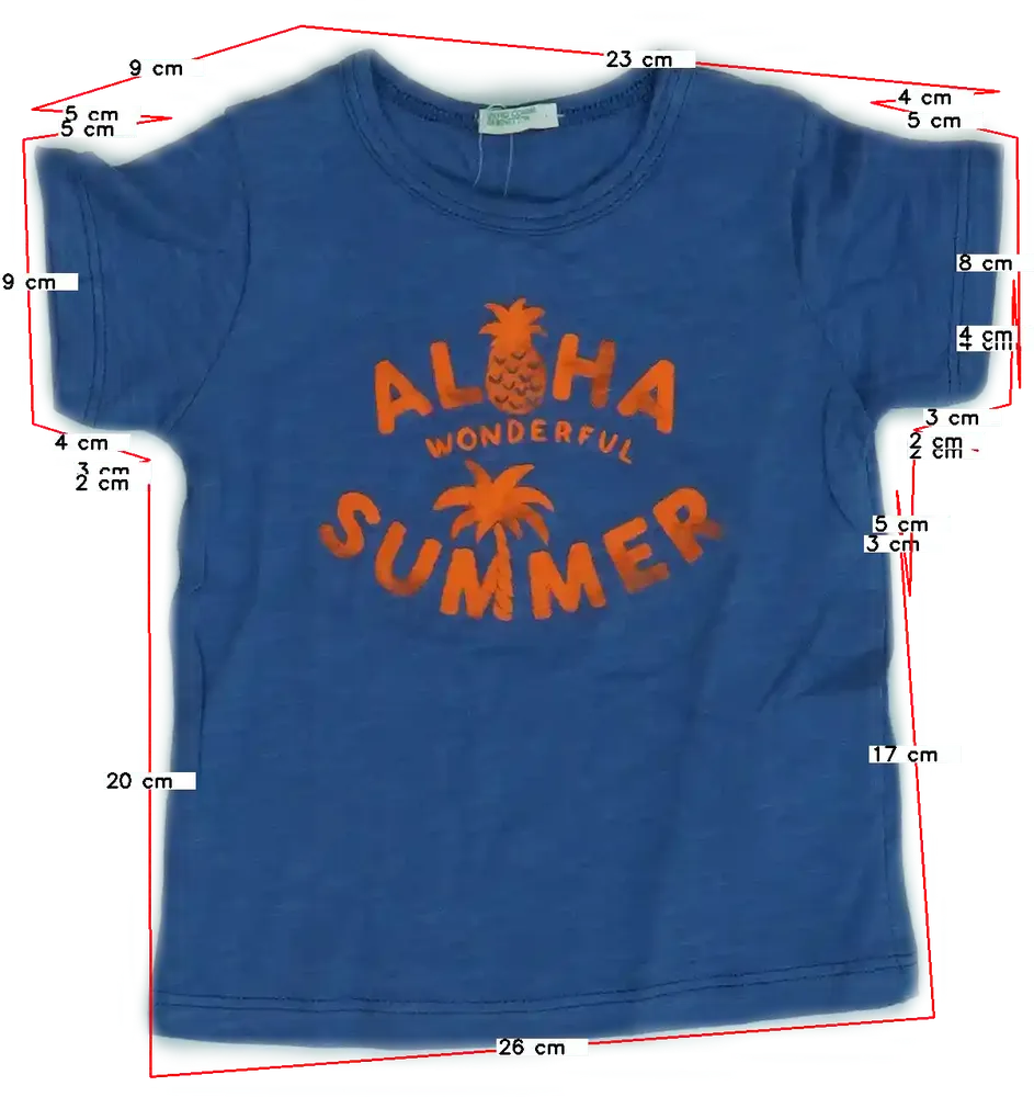 Kék Benetton Póló EU 68 / UK 3-6 hónap / US 3-6 hónap