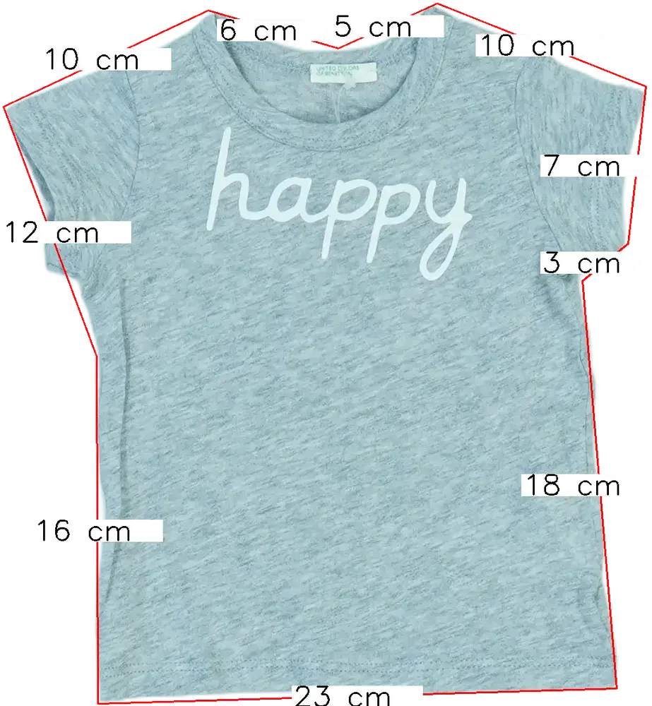 Szürke Benetton Póló EU 62 / UK 0-3 hónap / US 0-3 hónap