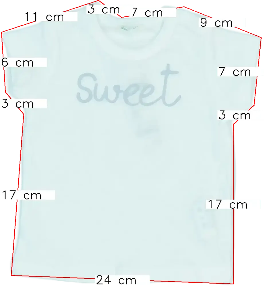 Fehér Benetton Póló EU 62 / UK 0-3 hónap / US 0-3 hónap