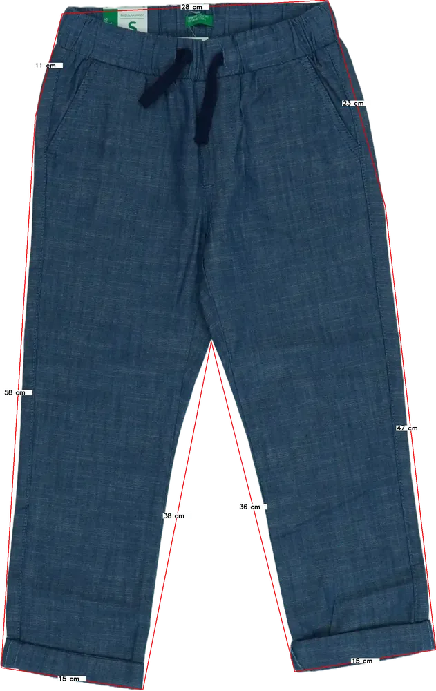 Kék Benetton Hosszúnadrág EU 122 / UK 7 év / US 7 év/M