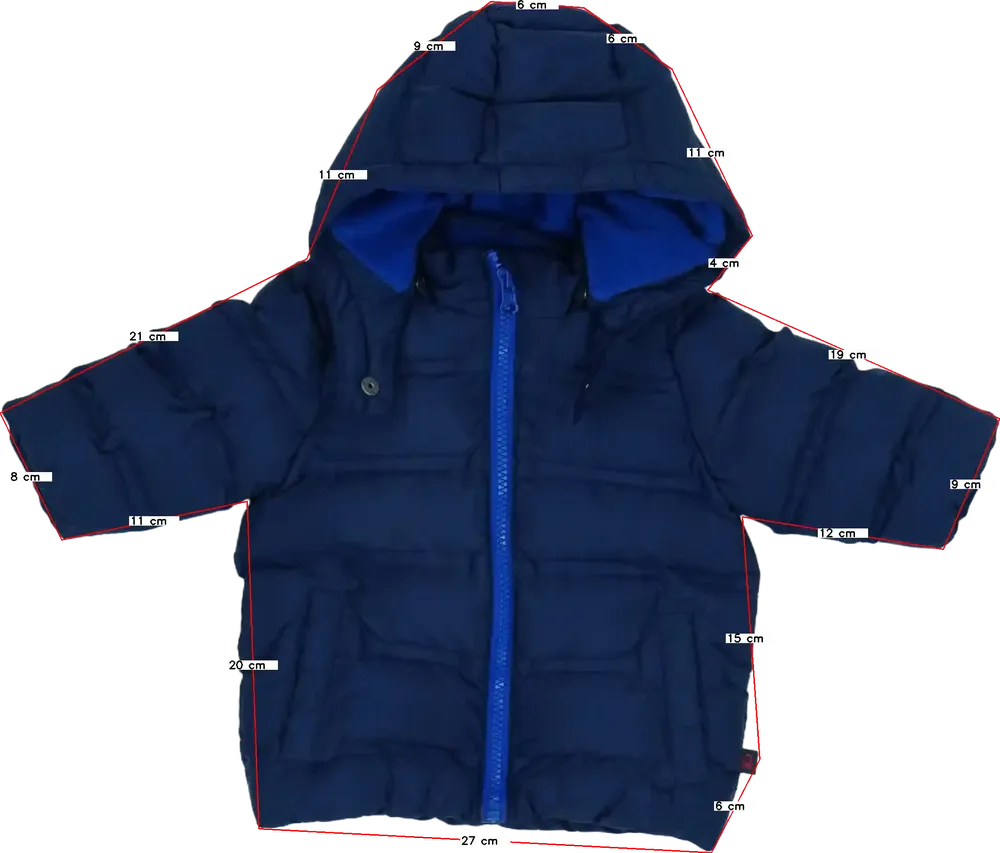 Kék Benetton Télikabát EU 68 / UK 3-6 hónap / US 3-6 hónap