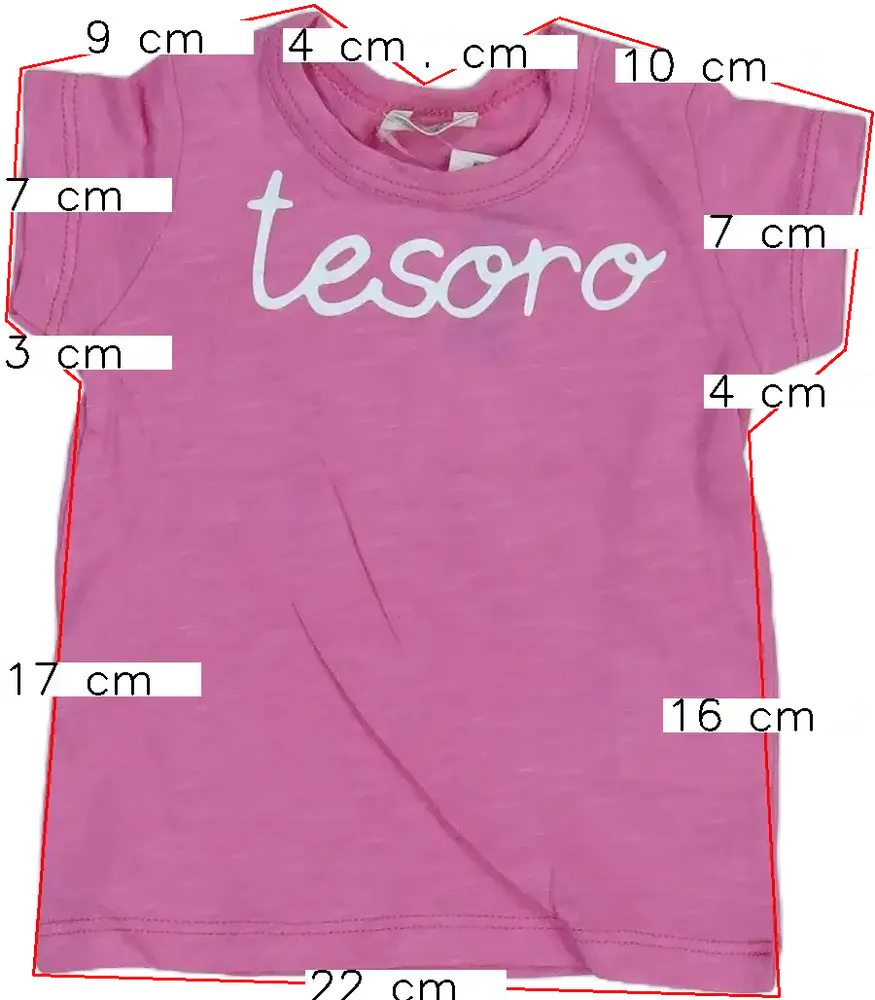 Rózsaszín Benetton Póló EU 56 / UK Újszülött / US Újszülött