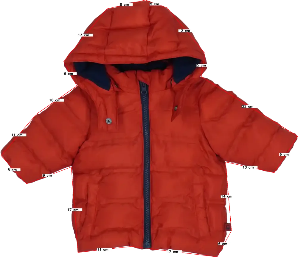 Piros Benetton Télikabát EU 62 / UK 0-3 hónap / US 0-3 hónap