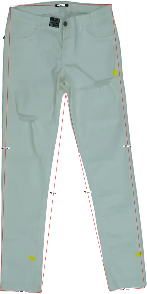 Fehér Sisley Farmernadrág EU 170 / UK 15 év / US XL