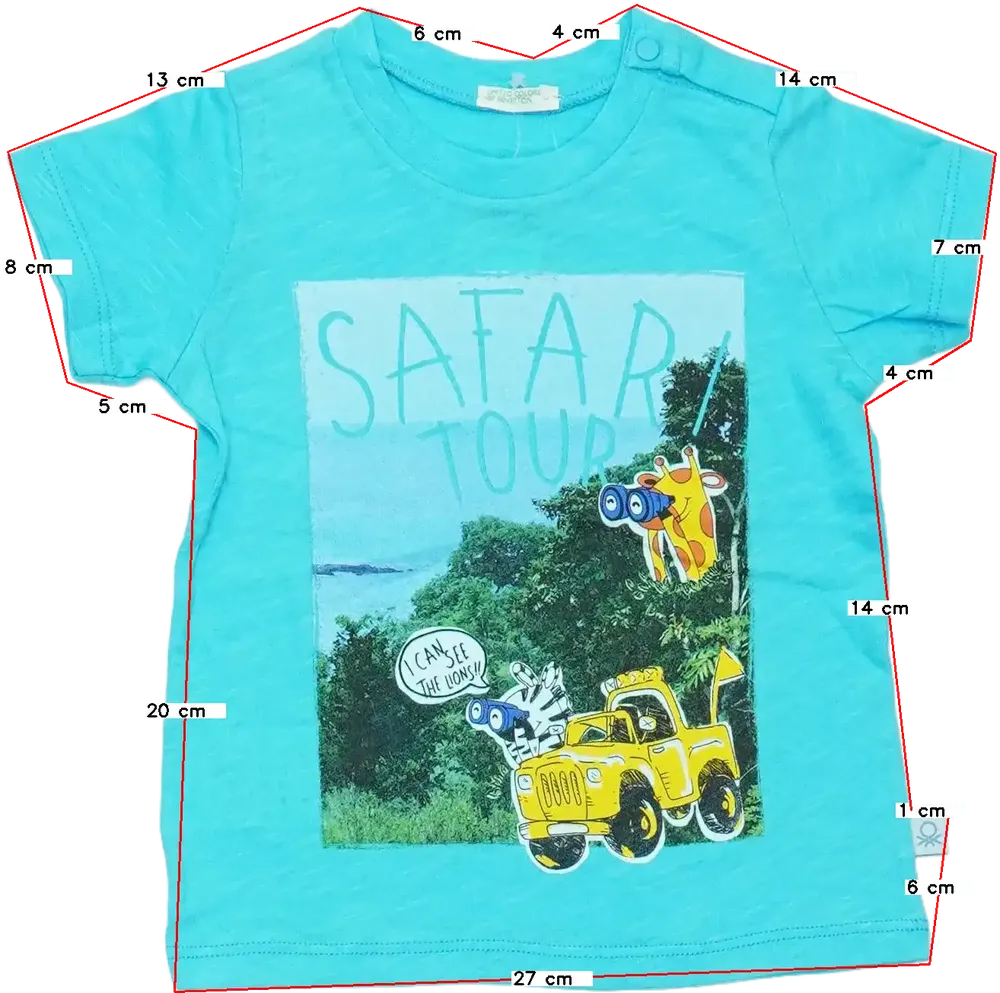 Kék Benetton Póló EU 80 / UK 9-12 hónap / US 12 hónap