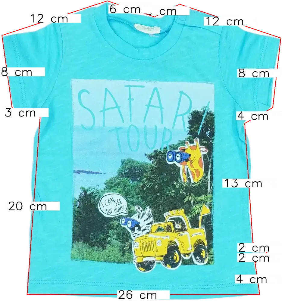 Kék Benetton Póló EU 74 / UK 6-9 hónap / US 6-9 hónap