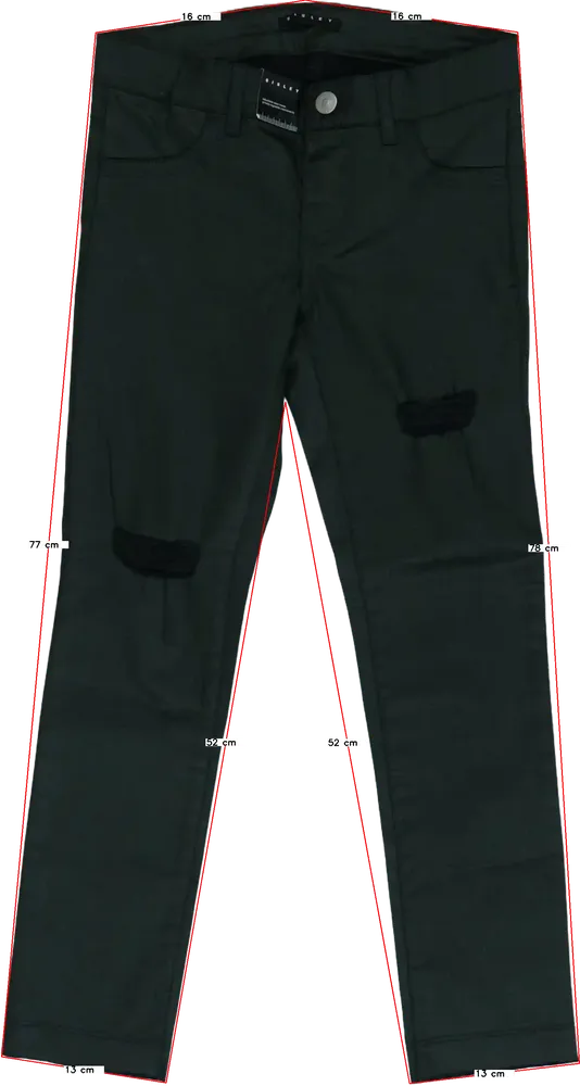 Fekete Sisley Farmernadrág EU 128 / UK 8 év / US 8 év/M