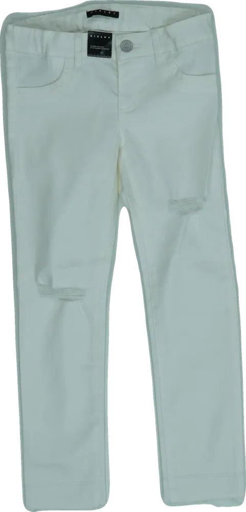 Fehér Sisley Farmernadrág EU 140 / UK 10 év / US 10 év/L