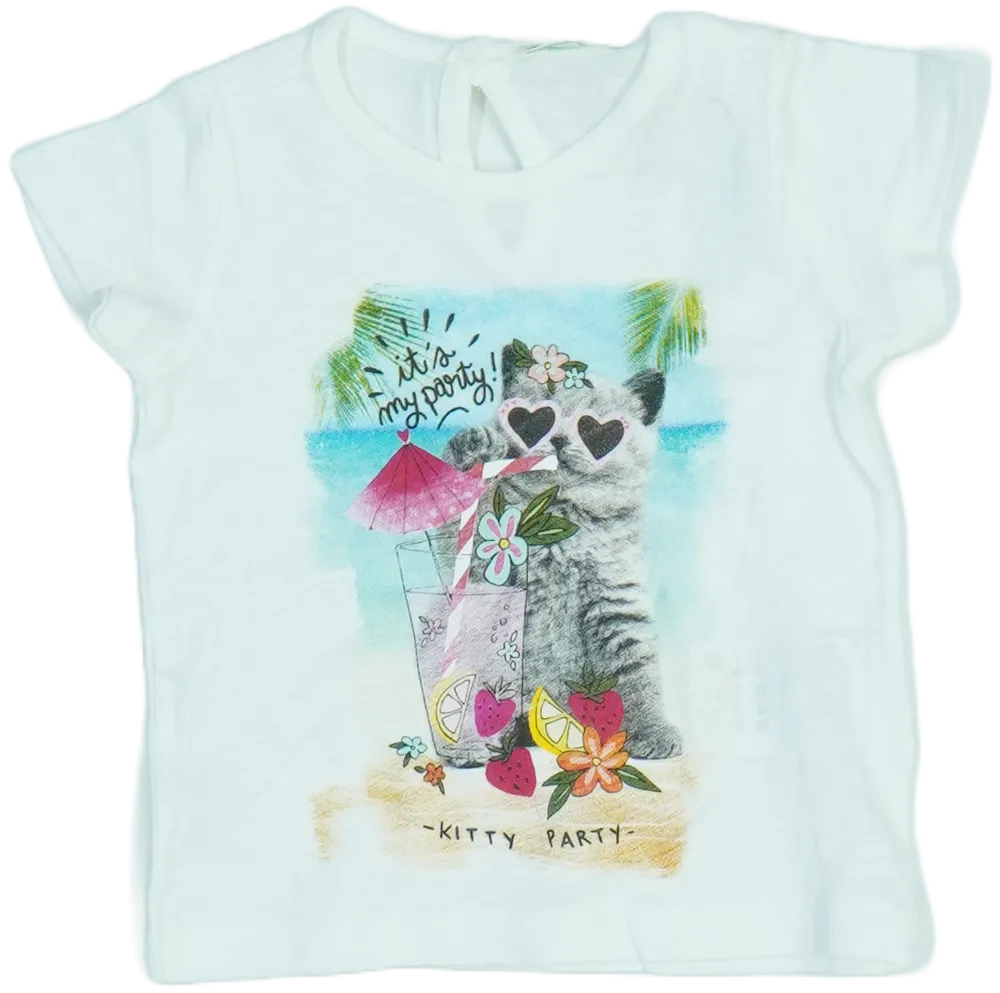 Fehér Benetton Póló EU 68 / UK 3-6 hónap / US 3-6 hónap