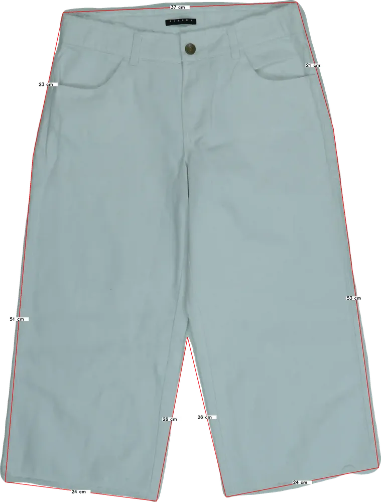 Fehér Sisley Farmernadrág EU 164 / UK 14 év / US 14 év/XL