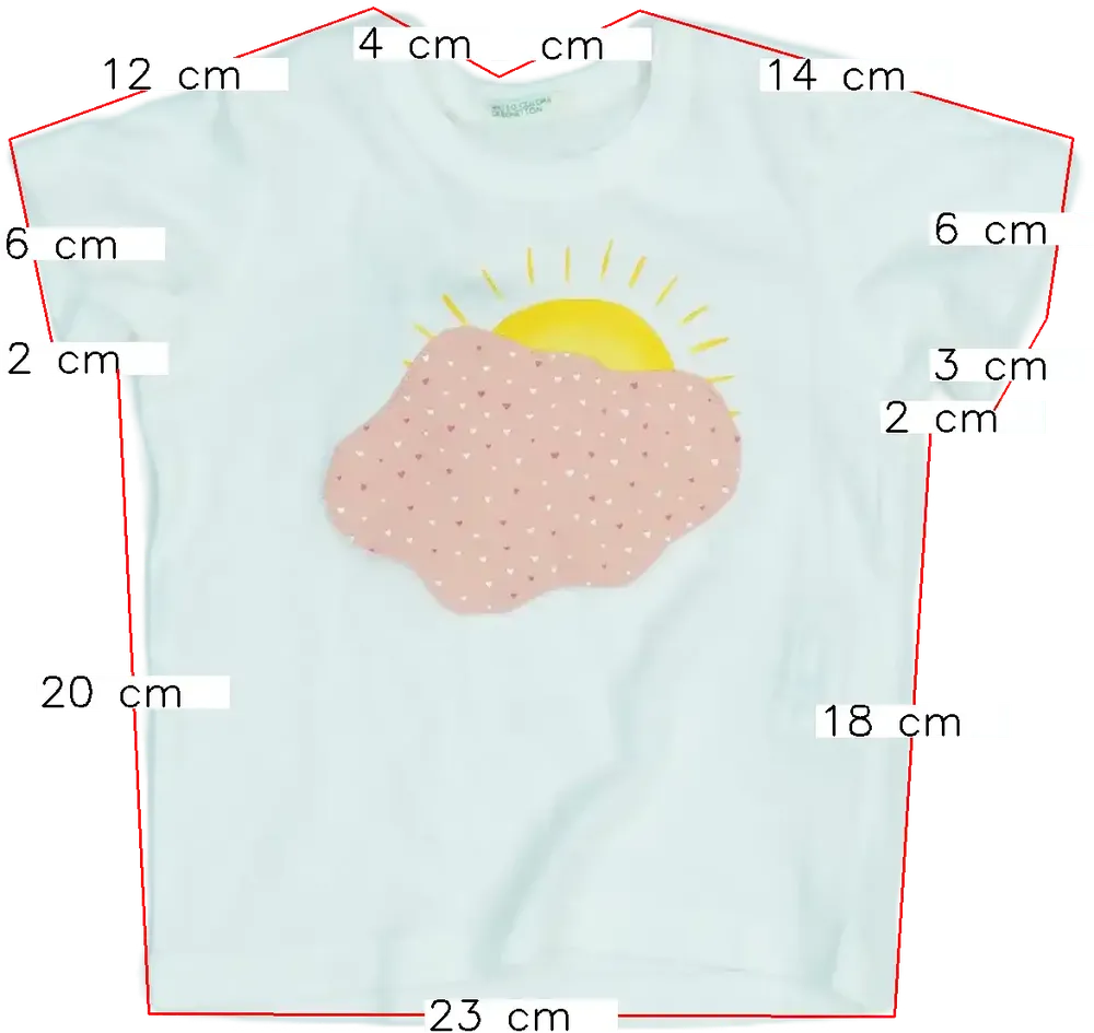 Fehér Benetton Póló EU 62 / UK 0-3 hónap / US 0-3 hónap