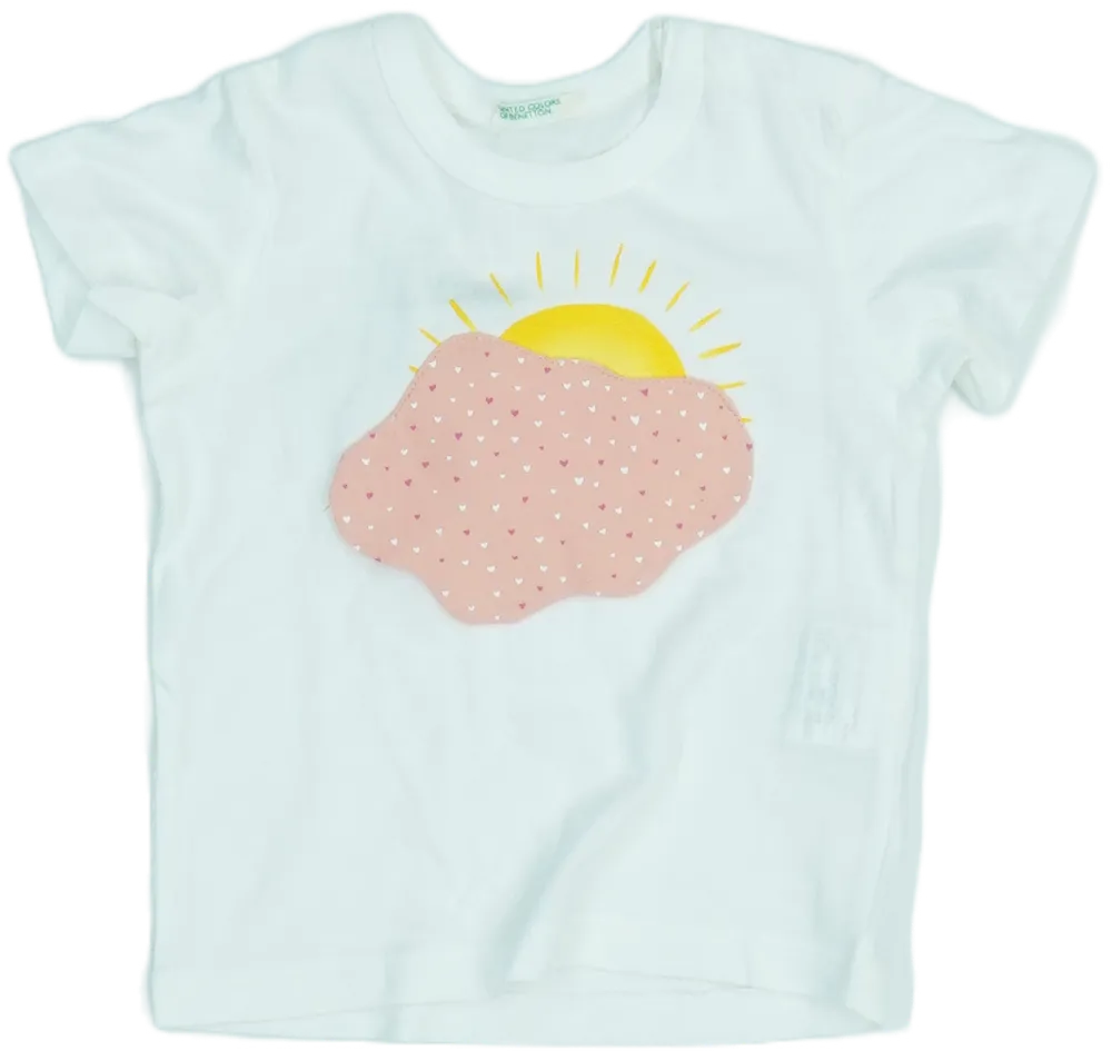 Fehér Benetton Póló EU 62 / UK 0-3 hónap / US 0-3 hónap