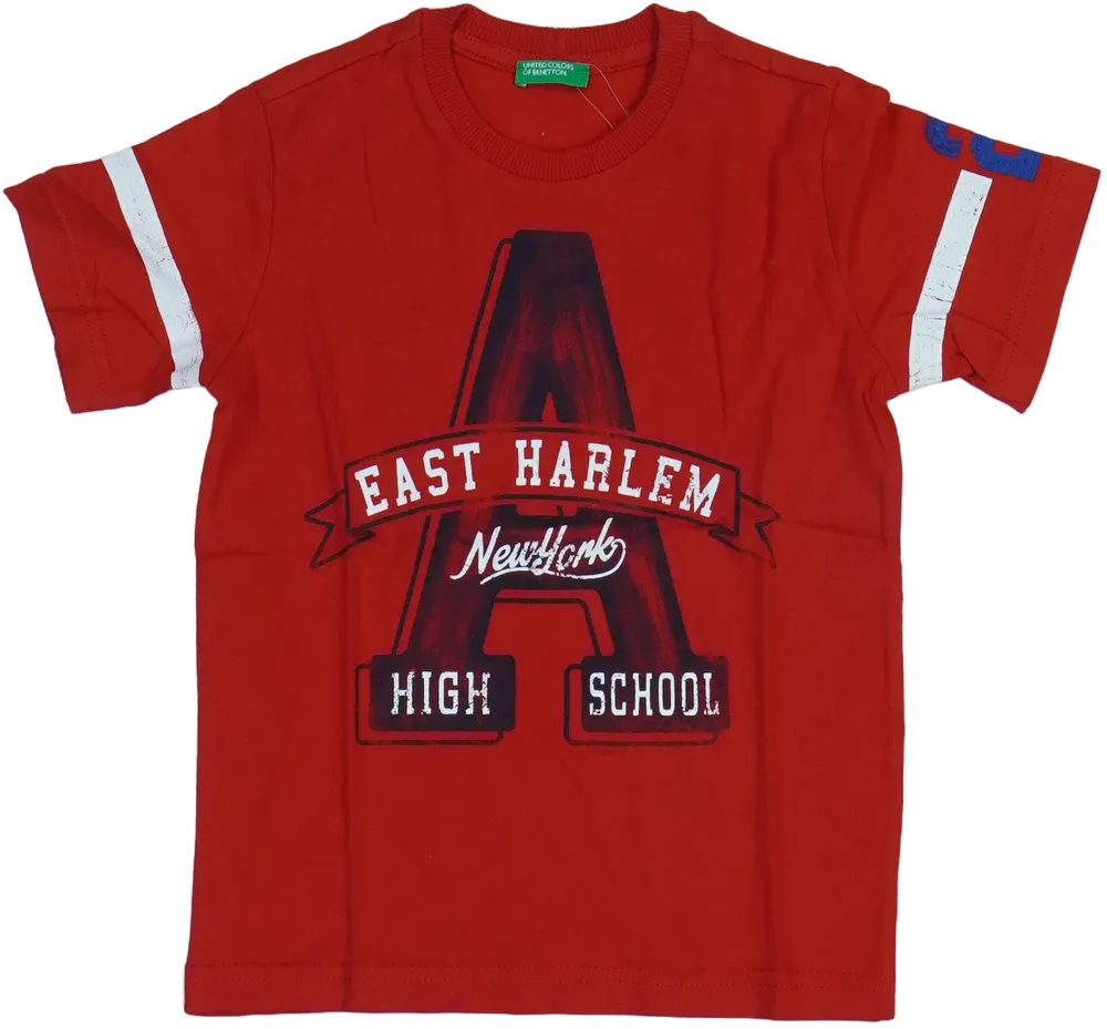 Piros Benetton Póló EU 110 / UK 5 év / US 5 év/XS