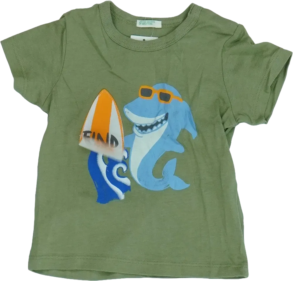 Zöld Benetton Póló EU 68 / UK 3-6 hónap / US 3-6 hónap