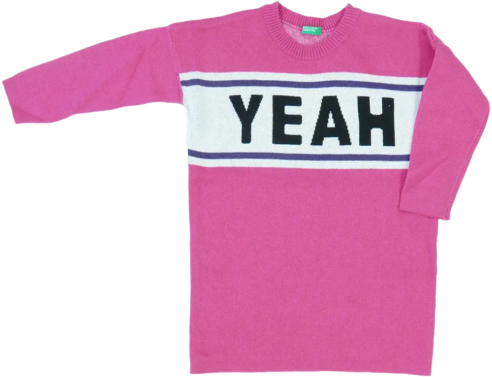 Rózsaszín Benetton Kötött pulcsi EU 104 / UK 4 év / US 4T/XS