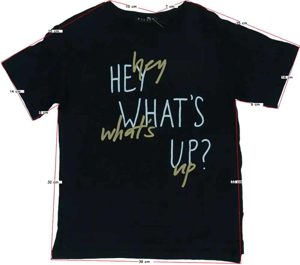 Fekete Benetton Póló EU 128 / UK 8 év / US 8 év/M