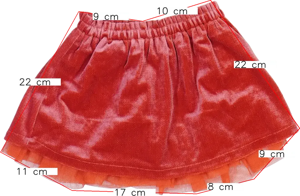 Piros Benetton Szoknya EU 80 / UK 9-12 hónap / US 12 hónap