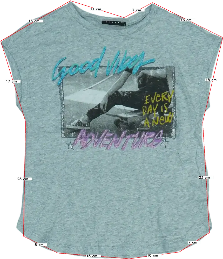 Szürke Benetton Póló EU 128 / UK 8 év / US 8 év/M