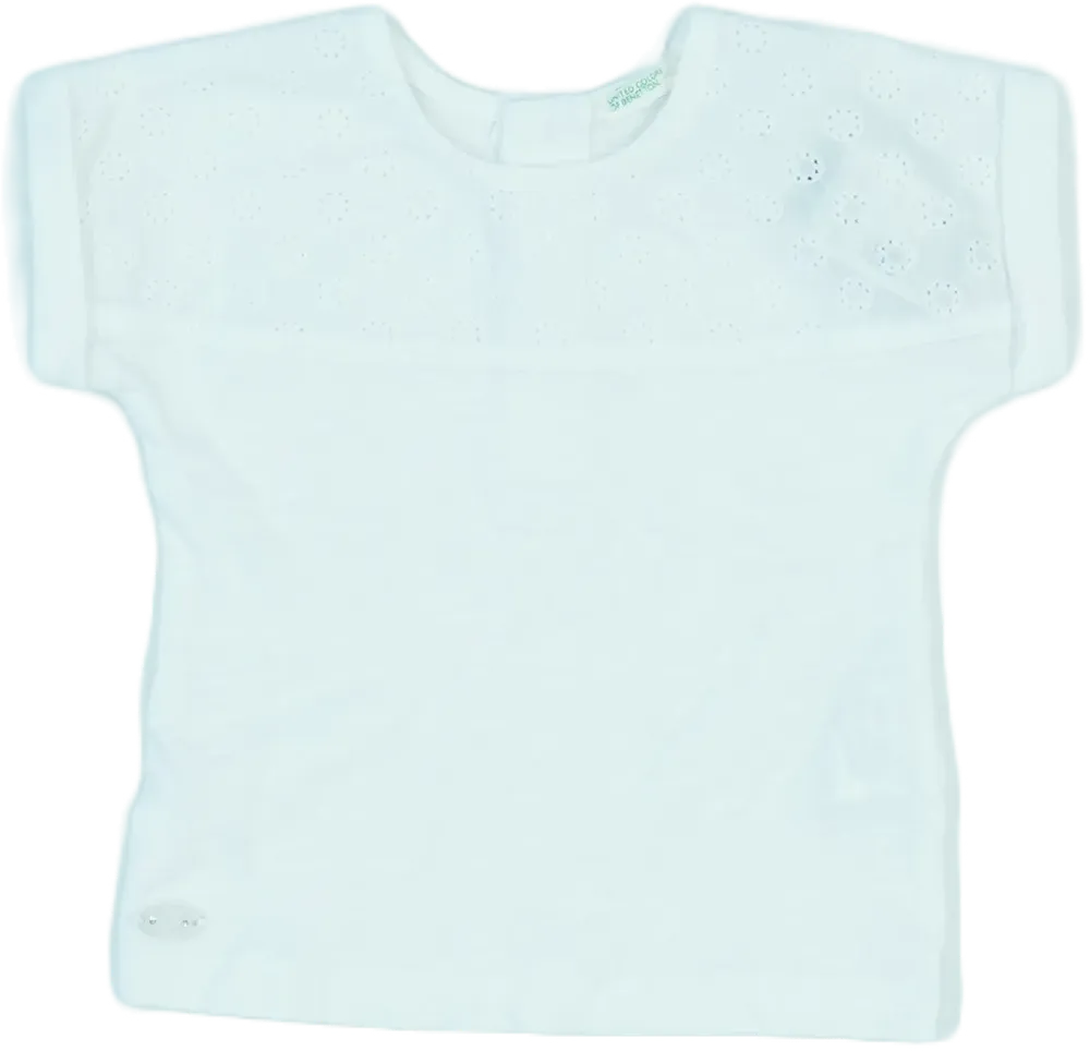 Fehér Benetton Póló EU 62 / UK 0-3 hónap / US 0-3 hónap