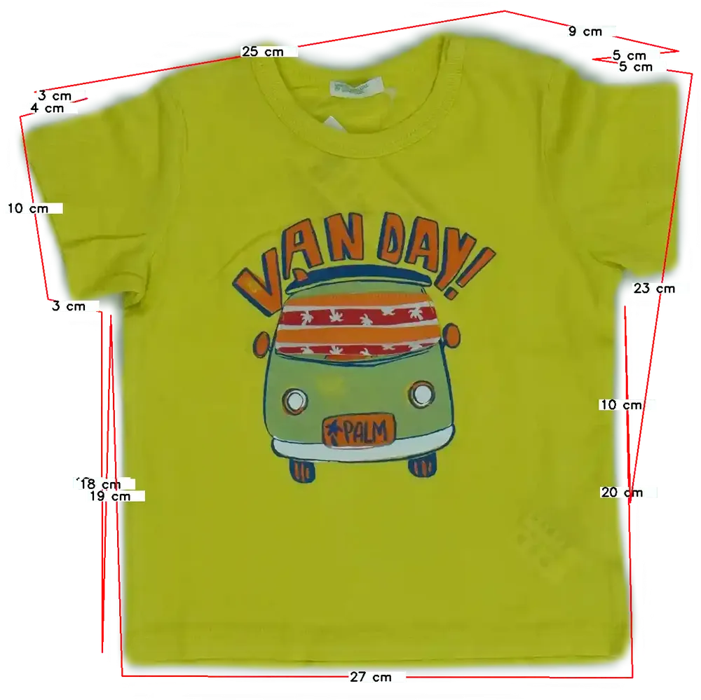 Sárga Benetton Póló EU 74 / UK 6-9 hónap / US 6-9 hónap