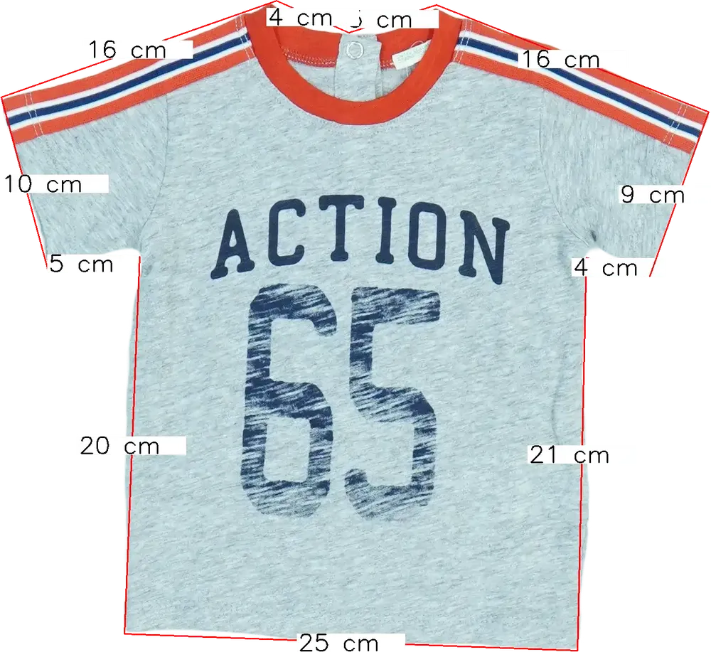 Szürke Benetton Póló EU 74 / UK 6-9 hónap / US 6-9 hónap