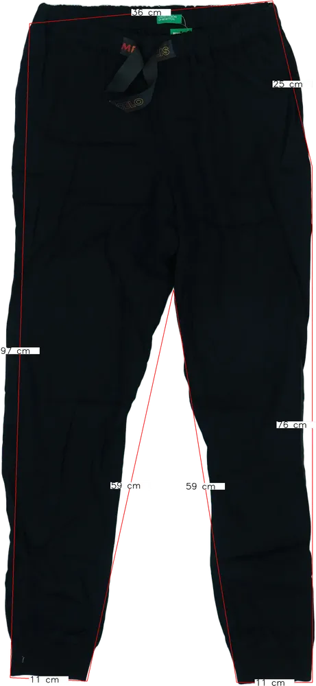 Fekete Benetton Melegítőnadrág EU 170 / UK 15 év / US XL