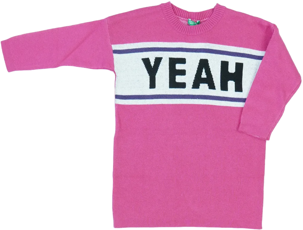 Rózsaszín Benetton Kötött pulcsi EU 92 / UK 2 év / US 2T