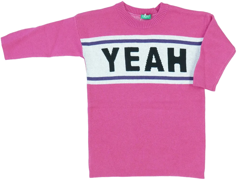 Rózsaszín Benetton Kötött pulcsi EU 92 / UK 2 év / US 2T