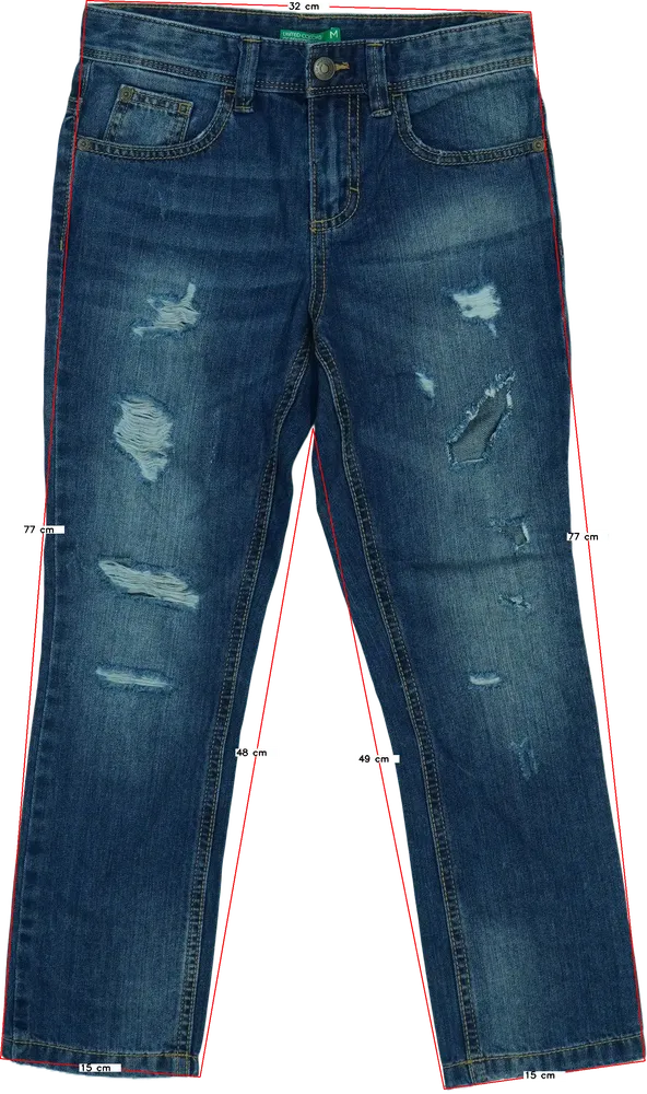 Kék Benetton Farmernadrág EU 128 / UK 8 év / US 8 év/M