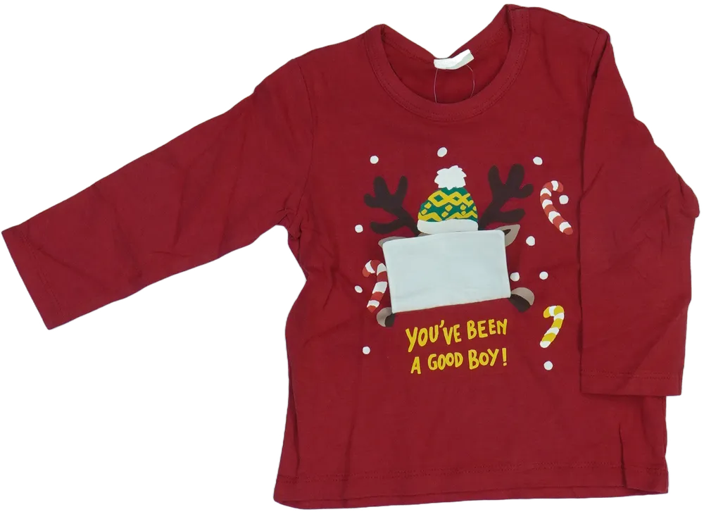 Bordó Benetton Hosszú ujjú felső EU 80 / UK 9-12 hónap / US 12 hónap