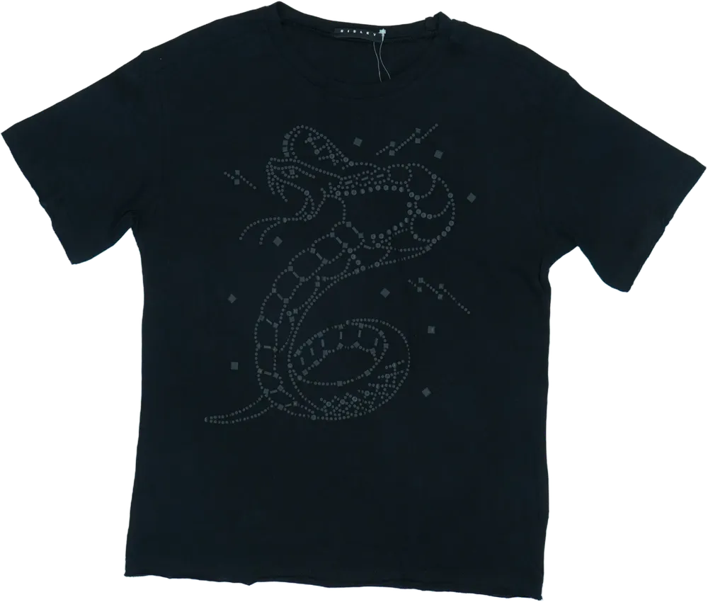 Fekete Sisley Póló EU 140 / UK 10 év / US 10 év/L