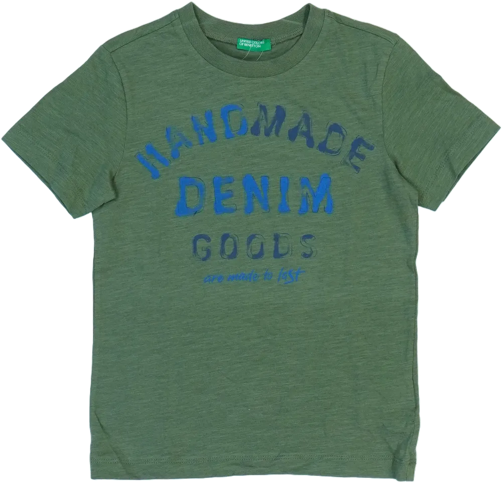 Zöld Benetton Póló EU 110 / UK 5 év / US 5 év/XS