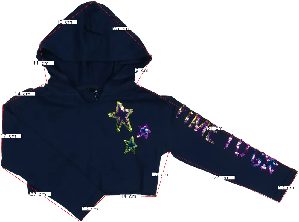 Kék Sisley Kapucnis pulóver EU 128 / UK 8 év / US 8 év/M