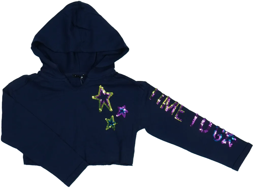 Kék Sisley Kapucnis pulóver EU 128 / UK 8 év / US 8 év/M