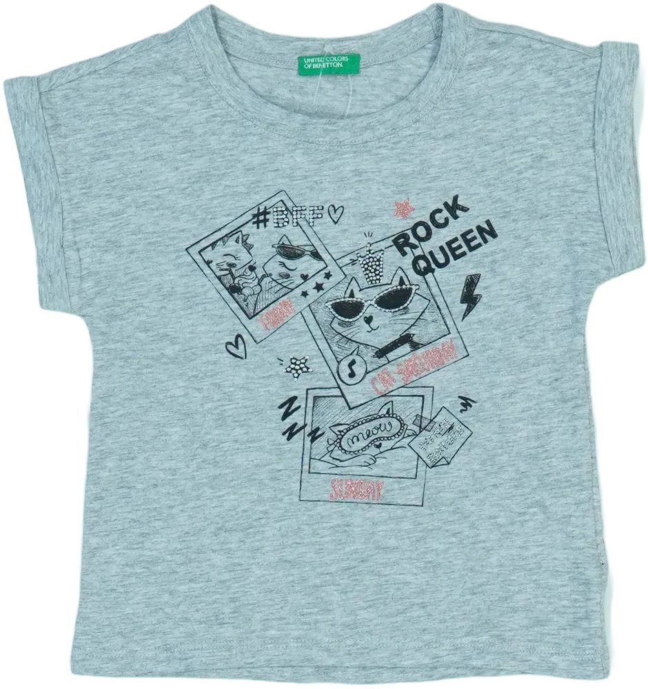 Szürke Benetton Póló EU 86 / UK 12-18 hónap / US 18 hónap